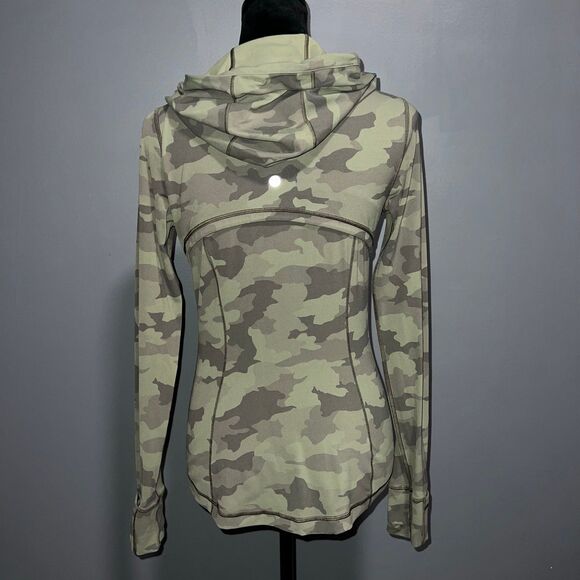 Lululemon Hooded Define Jacket *Nulu Womens 8 Incognito Camo Multi Gator Green - Picture 9 of 10